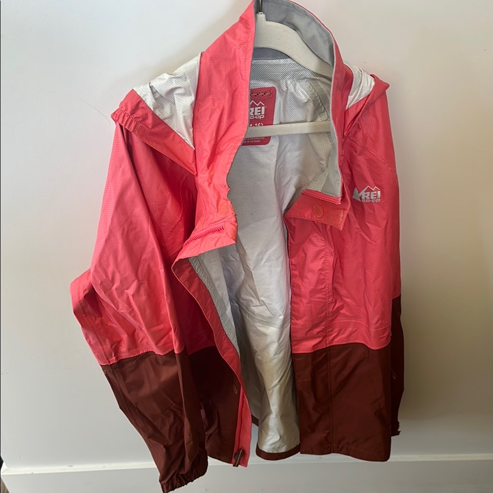 REI Kids Raincoat - Pink and Brown